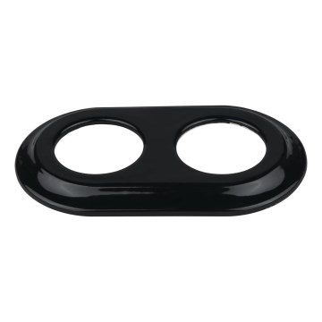 Bohemia-Design - Moldura retro dupla de porcelana preta