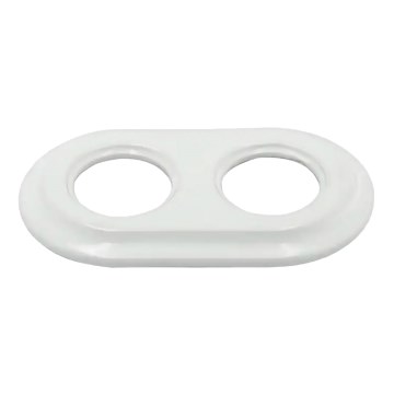 Bohemia-Design - Moldura retro dupla em porcelana branca