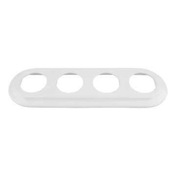 Bohemia-Design - Moldura retro quádrupla de porcelana branca