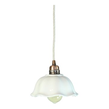 Bohemia-Design - Pendente de porcelana com cabo 1xE27/60W/230V