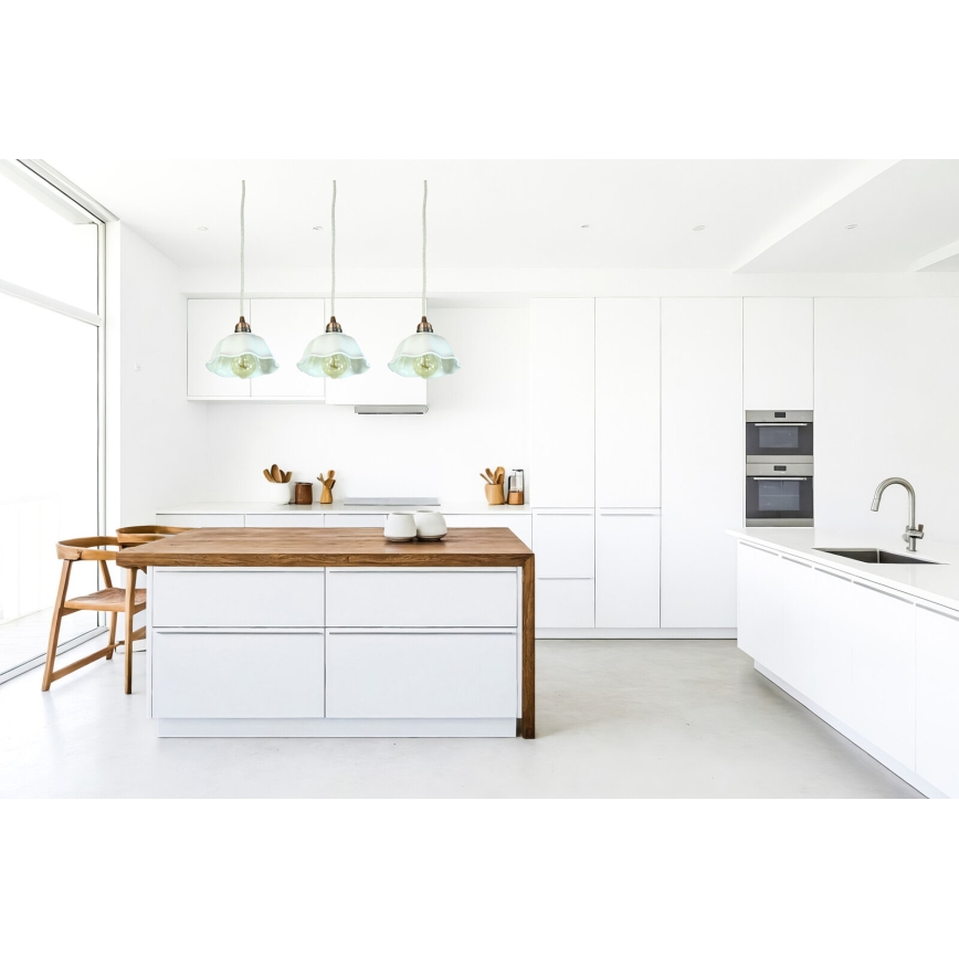 Bohemia-Design - Pendente de porcelana com cabo 1xE27/60W/230V