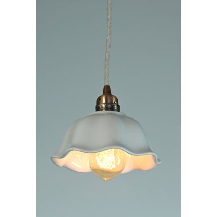 Bohemia-Design - Pendente de porcelana com cabo 1xE27/60W/230V
