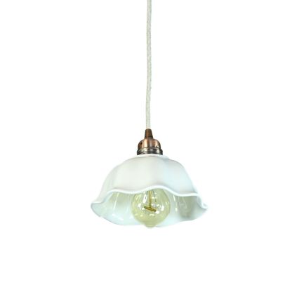 Bohemia-Design - Pendente de porcelana com cabo 1xE27/60W/230V