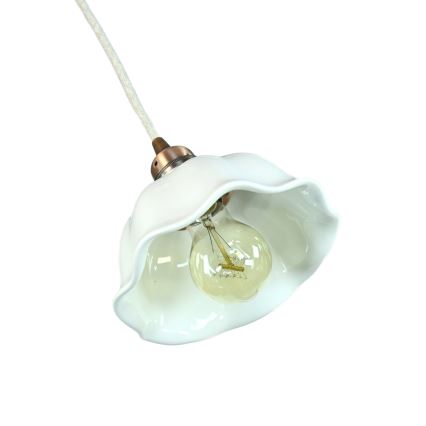 Bohemia-Design - Pendente de porcelana com cabo 1xE27/60W/230V