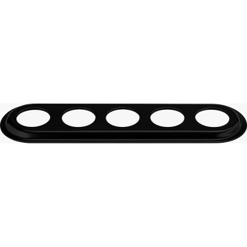 Bohemia-Design - Porta-retratos retro em porcelana para cinco fotos, preto