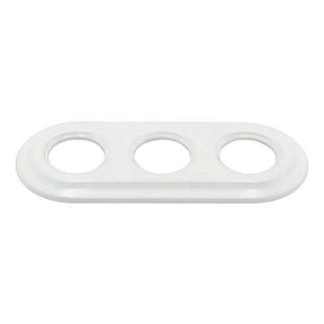 Bohemia-Design - Porta-retratos retro triplo em porcelana branca