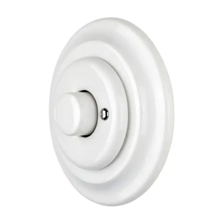Bohemia-Design - Variador rotativo retrô em porcelana com moldura 250V/10A branco