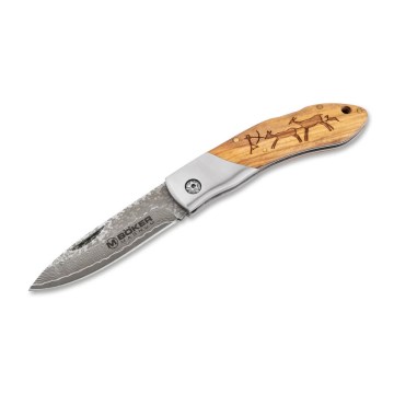 Böker - Faca de bolso em aço damasco Magnum Caveman 19,4 cm