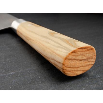 Böker - Faca de cozinha em aço damasco DAMAST OLIVE 21,2 cm em madeira de oliveira