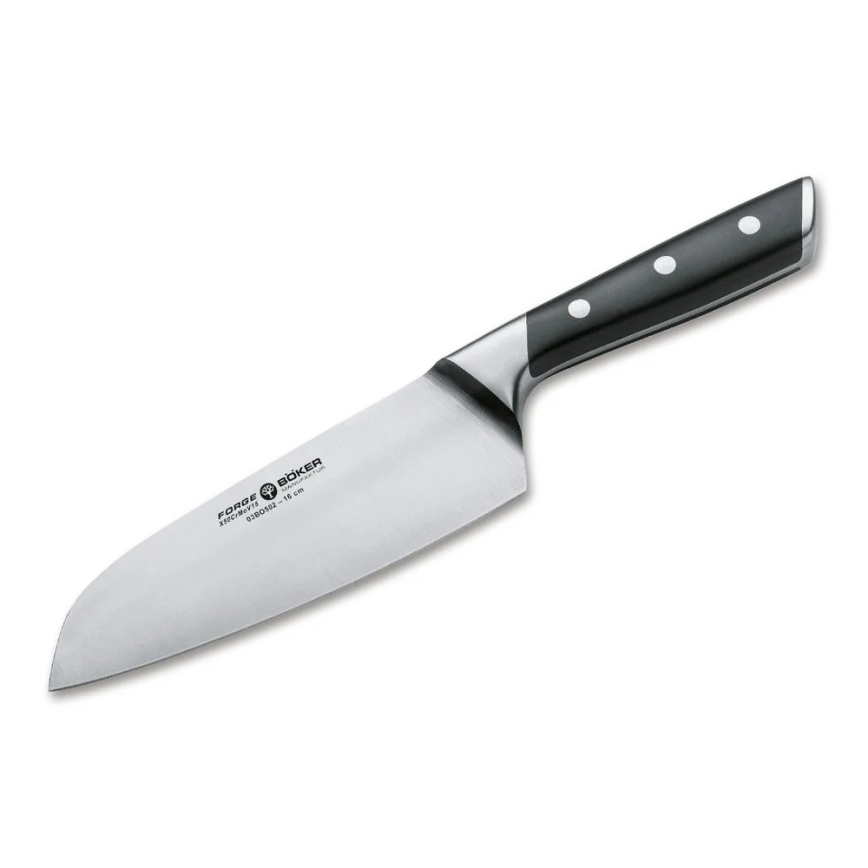 Böker - Faca de cozinha Santoku FORGE 16 cm preta