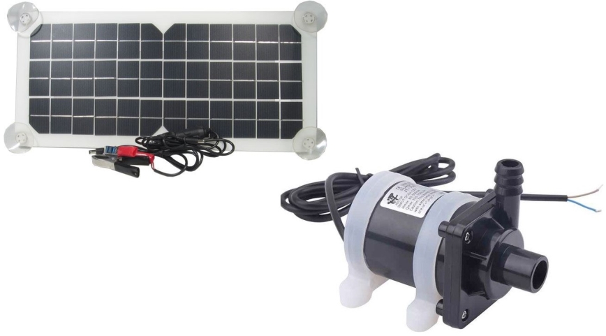 Bomba solar com painel fotovoltaico USB 900 l/h 20W