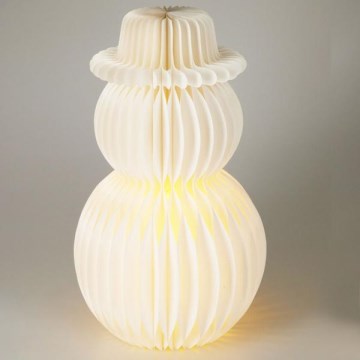 Boneco de neve LED de Natal 39 cm, 12xLED/3xAA, branco quente