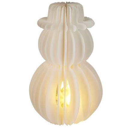 Boneco de neve LED de Natal 39 cm, 12xLED/3xAA, branco quente