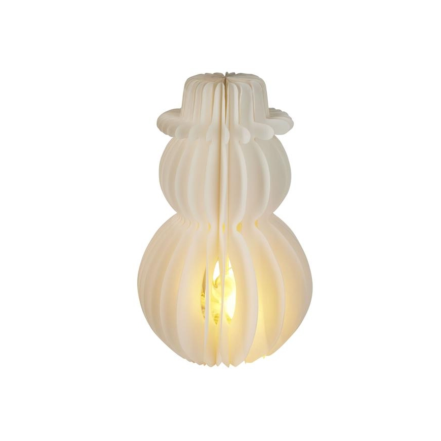 Boneco de neve LED de Natal 39 cm, 12xLED/3xAA, branco quente