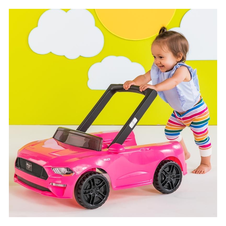 Bright Starts - Andador infantil 3 em 1 FORD MUSTANG rosa