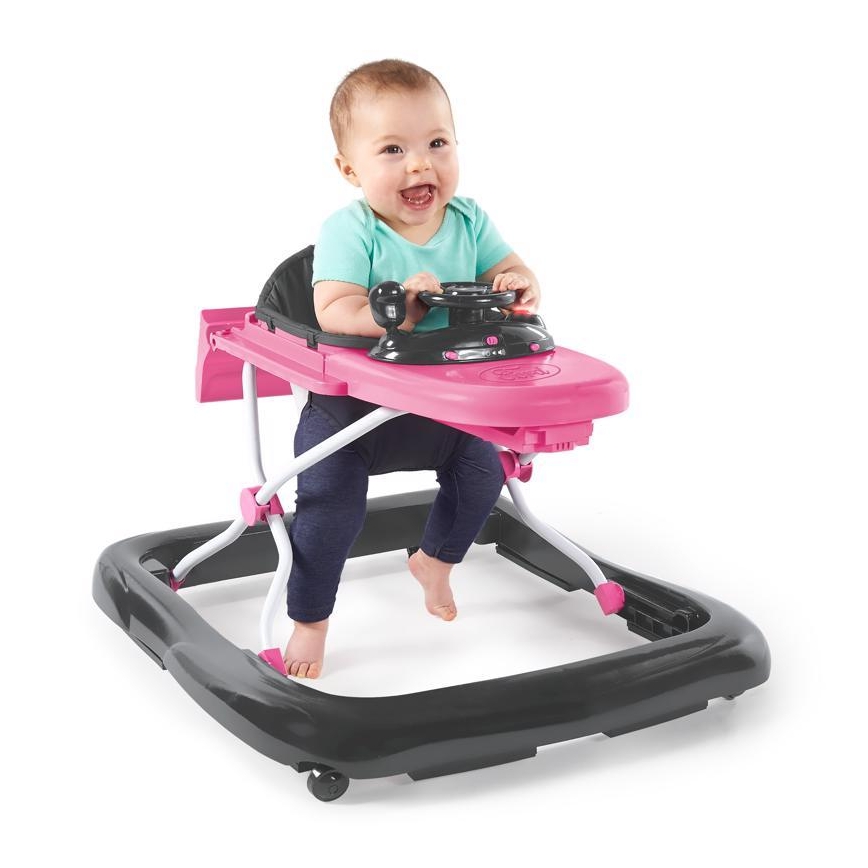 Bright Starts - Andador infantil 3 em 1 FORD MUSTANG rosa