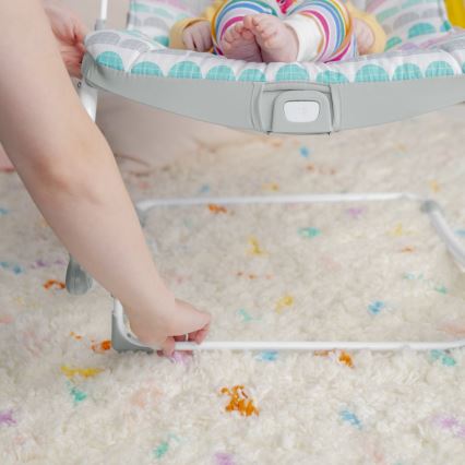 Bright Starts - Espreguiçadeira vibratória para bebé ROSY RAINBOW 1xLR14