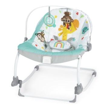Bright Starts - Espreguiçadeira vibratória para bebé WILD VIBES 1xLR14