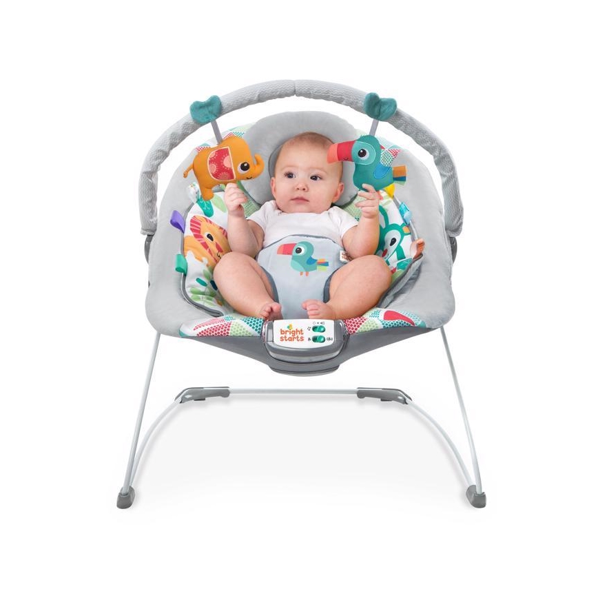 Bright Starts - Espreguiçadeira vibratória para crianças com melodia TOUCAN TANGO