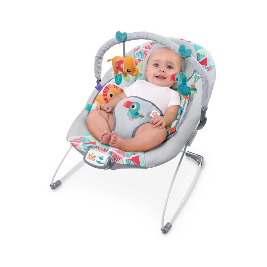 Bright Starts - Espreguiçadeira vibratória para crianças com melodia TOUCAN TANGO