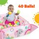 Bright Starts - Manta de bebé para brincar 5 em 1 YOUR WAY BALL PLAY rosa