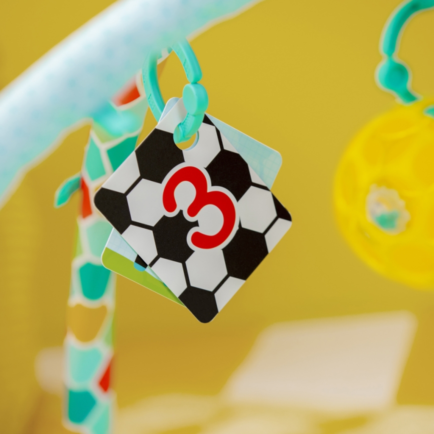 Bright Starts - Tapete de atividades para bebé OBALL GRIP & KICK 3xAA
