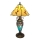 Brilagi - Abajur de mesa Tiffany em vitral FOLIA 1xE27/60W/230V + 1xE14/40W