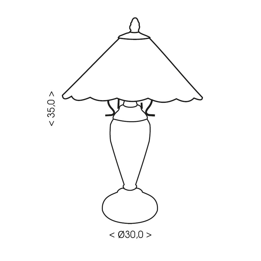 Brilagi - Abajur de mesa Tiffany em vitral FOLIA 1xE27/60W/230V + 1xE14/40W