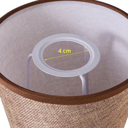 Brilagi - Abajur universal NUBILA E27 13x9 cm castanho