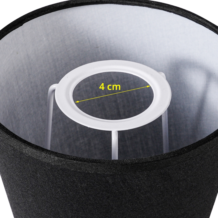 Brilagi - Abajur universal NUBILA E27 13x9 cm preto