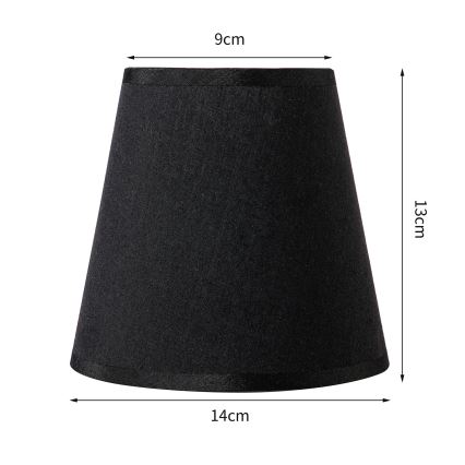 Brilagi - Abajur universal NUBILA E27 13x9 cm preto