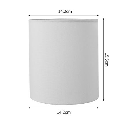 Brilagi - Abajur universal NUBILA E27 15,5x14 cm branco
