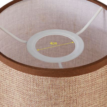 Brilagi - Abajur universal NUBILA E27 15,5x14 cm castanho