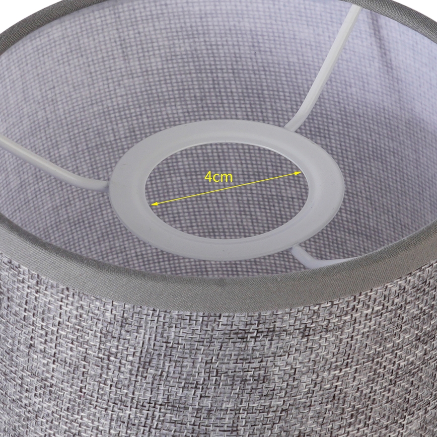 Brilagi - Abajur universal NUBILA E27 15,5x14 cm cinza