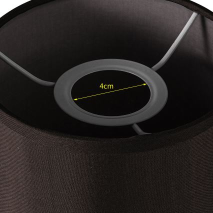 Brilagi - Abajur universal NUBILA E27 15,5x14 cm preto