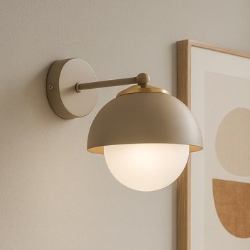 Brilagi - Aplique de parede 1xE27/60W/230V bege/dourado