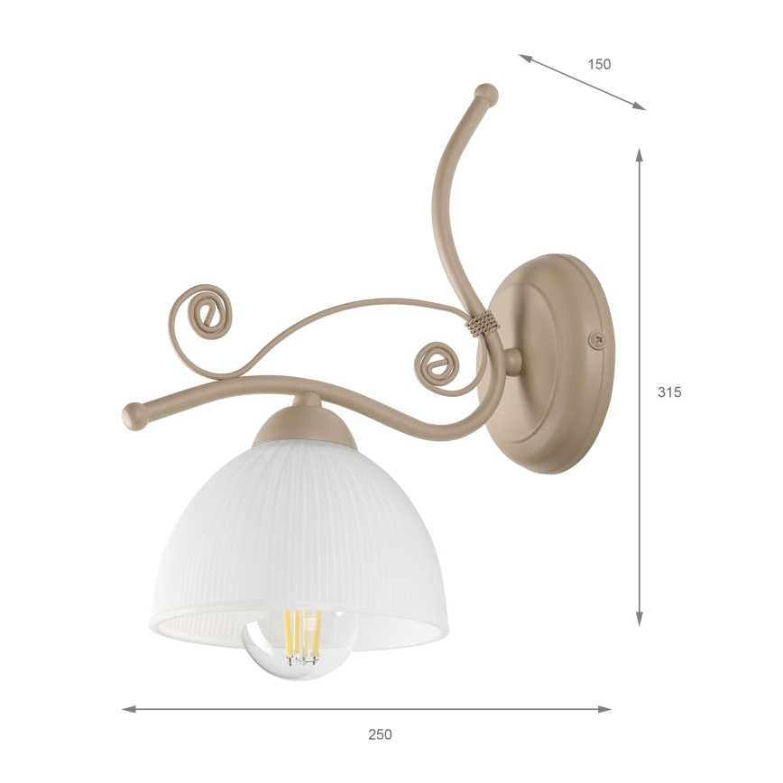 Brilagi - Aplique de parede ANTICO MODERN 1xE27/60W/230V bege