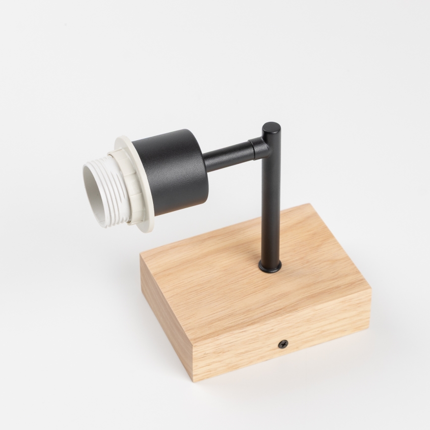 Brilagi - Arandela infantil BOBO WOOD 1xE27/25W/230V carvalho/preto/branco com motivos de animais