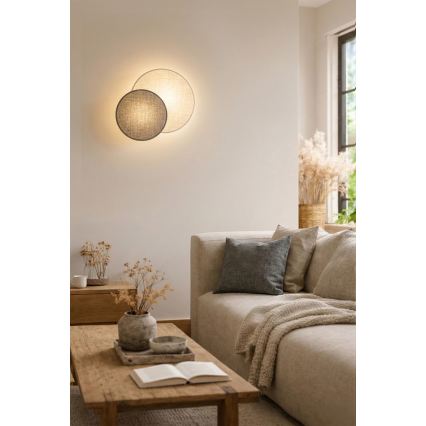 Brilagi - Aplique de parede CIRCLES 1xE27/60W/230V Ø 35 cm creme/cinzento
