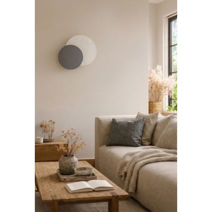 Brilagi - Aplique de parede CIRCLES 1xE27/60W/230V Ø 35 cm creme/cinzento