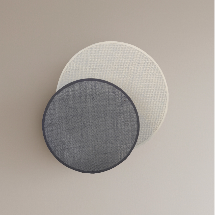 Brilagi - Aplique de parede CIRCLES 1xE27/60W/230V Ø 35 cm creme/cinzento