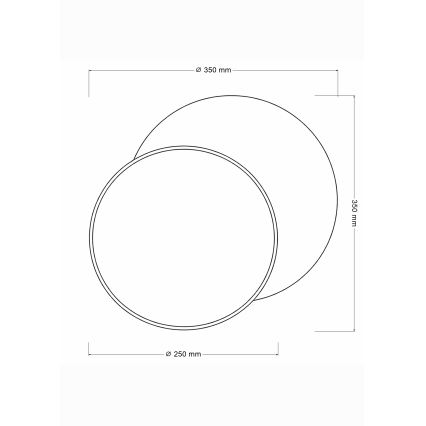 Brilagi - Aplique de parede CIRCLES 1xE27/60W/230V Ø 35 cm creme/cinzento