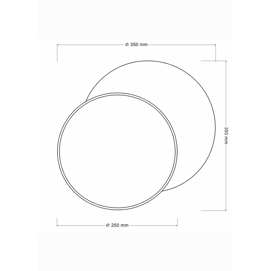 Brilagi - Aplique de parede CIRCLES 1xE27/60W/230V Ø 35 cm creme/cinzento