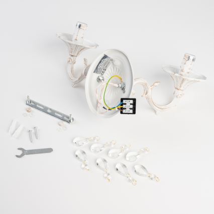 BRILAGI - Aplique de parede CLASSIC 2xE14/10W/230V creme/pátina