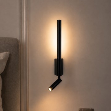 BRILAGI - Aplique de parede com foco LED VIXON LED/3W/230V + LED/5W preto CRI 90