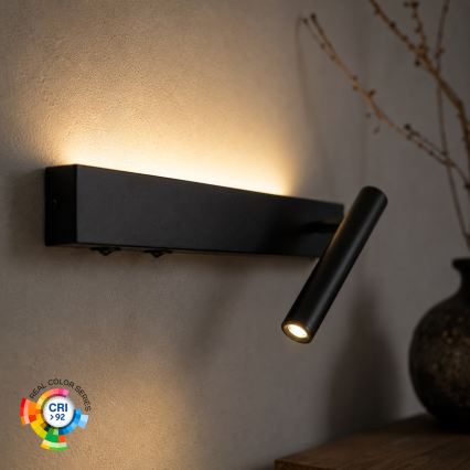 BRILAGI - Aplique de parede com spot LED ARLIX LED/3W/230V + LED/7W preto IRC 90