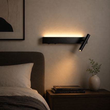 BRILAGI - Aplique de parede com spot LED ARLIX LED/3W/230V + LED/7W preto IRC 90