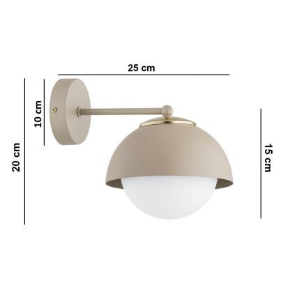 Brilagi - Aplique de parede COSMO 1xE27/60W/230V bege/dourado
