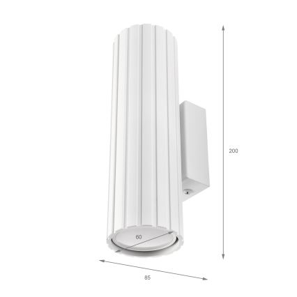 Brilagi - Aplique de parede CRISPINA, 2x GU10/10W/230V, 20 cm, branco