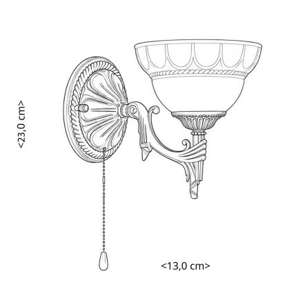 BRILAGI - Aplique de parede DAHLIA 1xE27/40W/230V latão
